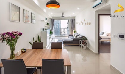 Apartment 3 bedrooms at the corner for rent on high floor facing to center of D1 and Ben Nghe canal Apartment 3 bedrooms at the corner for rent on high floor facing to center of D1 and Ben Nghe canal